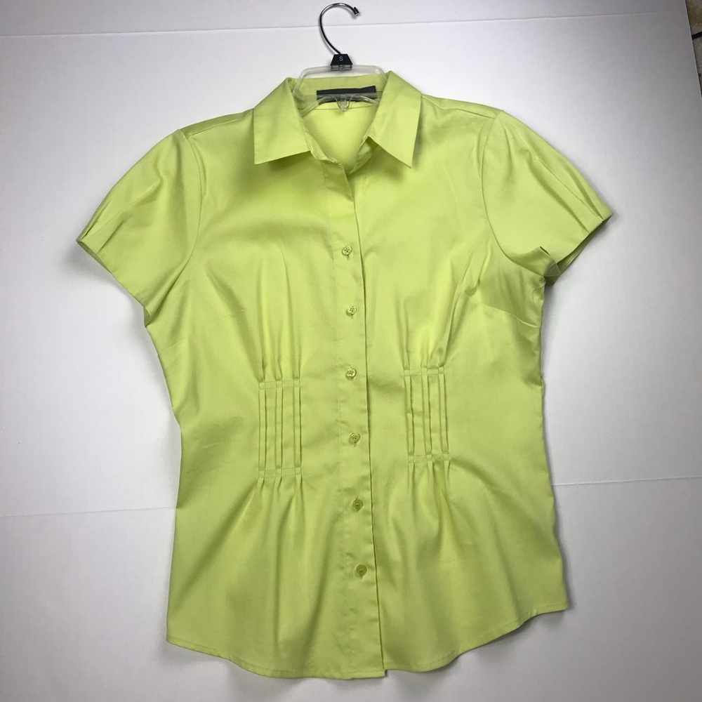 NWT: The Limited Womens Lime Green short sleeve blouse top medium